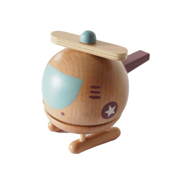 ToysLink Wooden Helicopter Music Box
