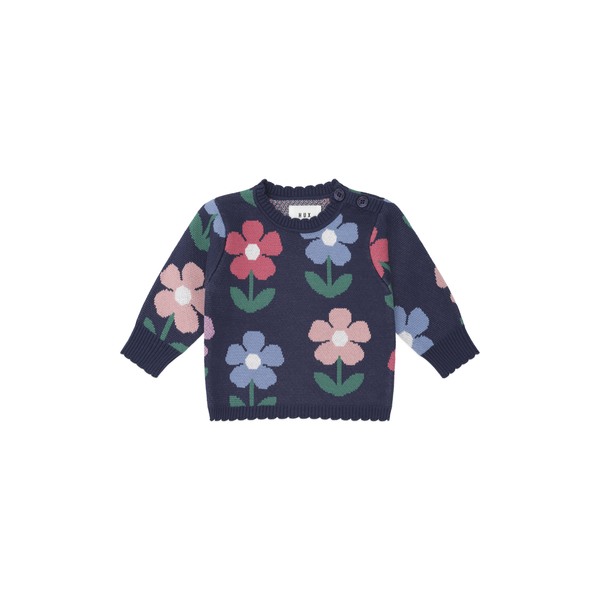 Huxbaby Flower Fields Knit Pullover