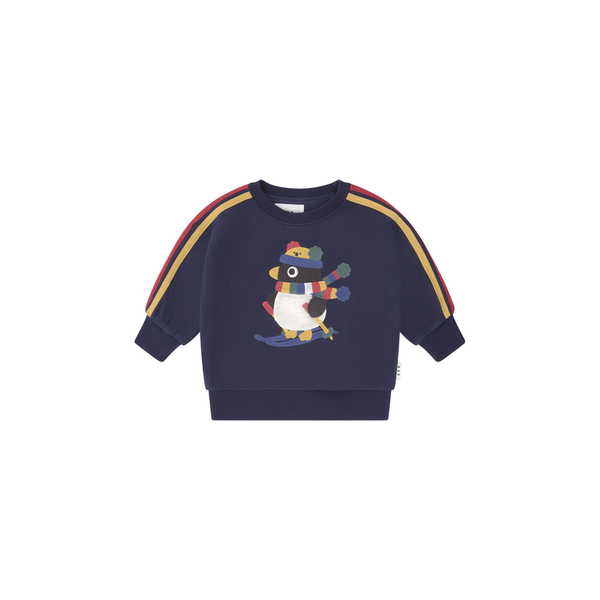 Huxbaby Ski Percy Stripe Drop Shoulder Sweatshirt