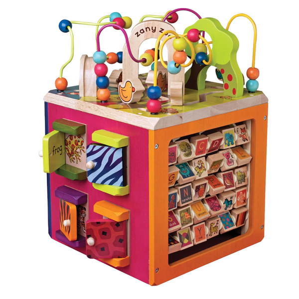 B.Toys Zany Zoo Wooden Activity Cube