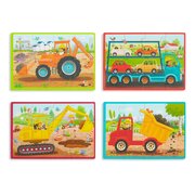 B. Toys Wooden Construction Puzzle Set - Pack of 4-toys-Bambini