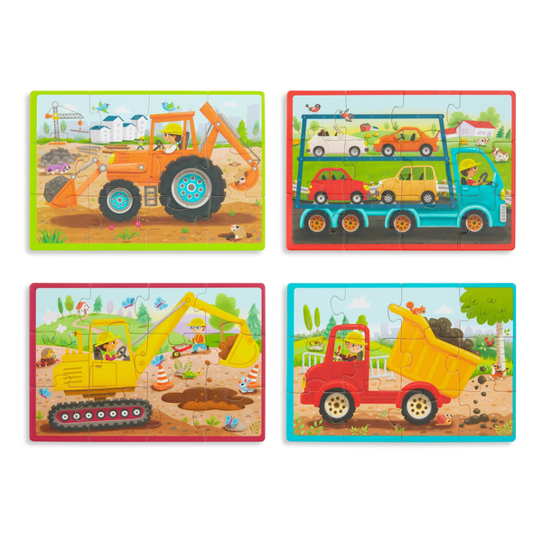 B. Toys Wooden Construction Puzzle Set - Pack of 4