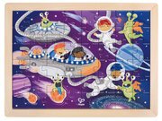 Hape Double Sided Space Friends Colour Puzzle 48pc-toys-Bambini