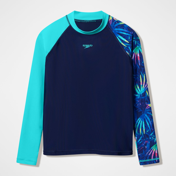 Speedo Boys LS Print Rash Guard
