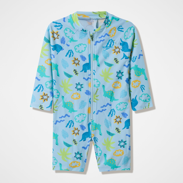 Speedo Toddler Boys Printed LS Zip Swimsuit 1PC
