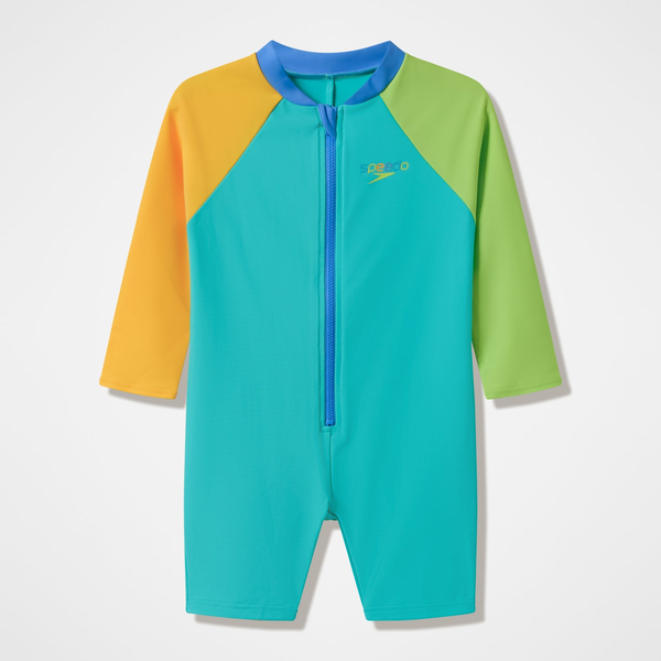 Speedo Toddler Boys Colourblock LS Zip Swimsuit 1PC