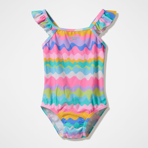 Speedo Toddler Girls Ruffle Swimsuit 1PC