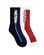 Santa Cruz Fish-Eye Strip Crew Socks 2 Pack