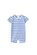 Milky Blue Stripe Zip Romper