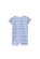 Milky Blue Stripe Zip Romper