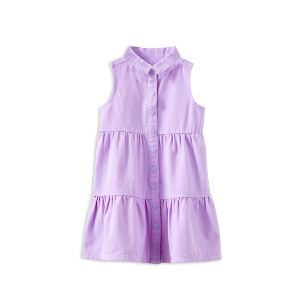 Milky Lilac Twill Dress