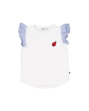 Radicool Ladybird Gingham Frill Tee-tops-Bambini