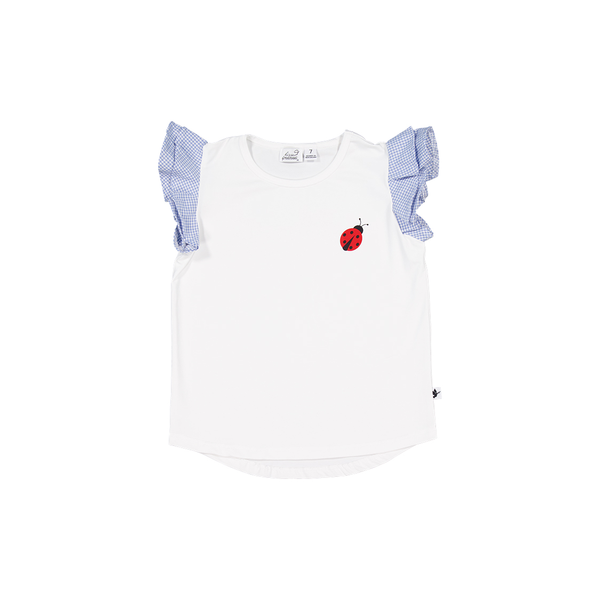 Radicool Ladybird Gingham Frill Tee