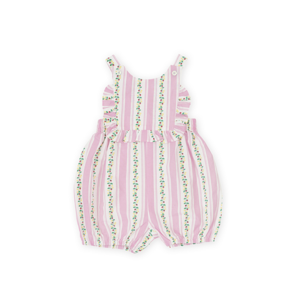 Goldie + Ace Antique Stripe Strawberry Bubble Romper