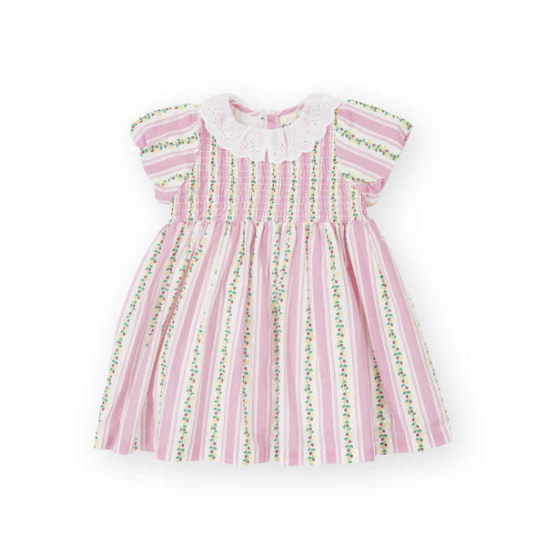 Goldie + Ace Antique Stripe Strawberry Flo Smocked Dress