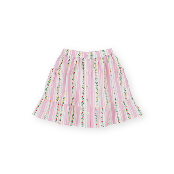 Goldie + Ace Antique Stripe Strawberry Peplum Skirt