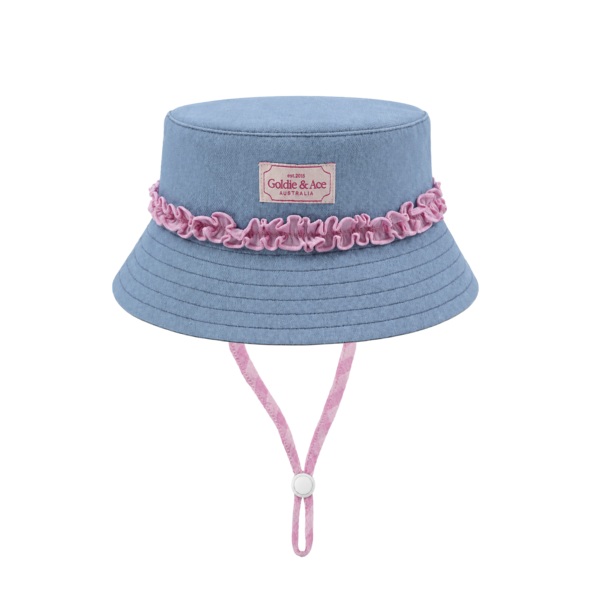 Goldie + Ace Chambray Gingham Bucket Hat