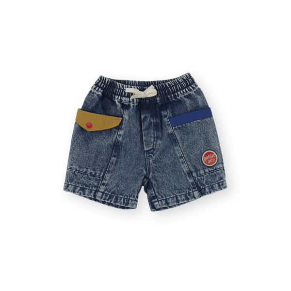 Goldie + Ace Colour Block Vintage Denim Shorts