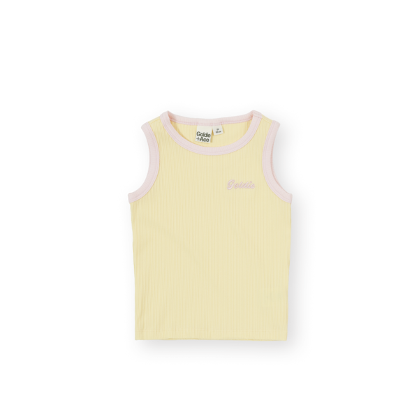 Goldie + Ace Embroidered Colour Pop Rib Singlet