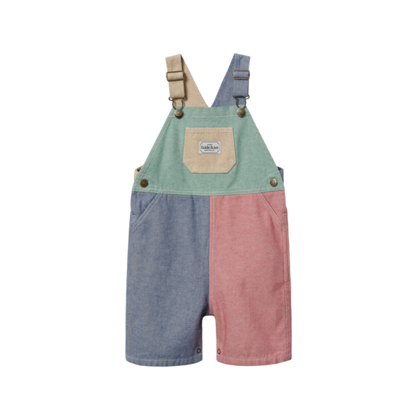 Goldie + Ace Patchwork Stripe Burton Overalls