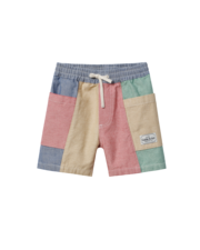Goldie + Ace Patchwork Stripe Noah Pocket Shorts-pants-and-shorts-Bambini