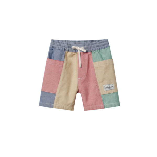 Goldie + Ace Patchwork Stripe Noah Pocket Shorts