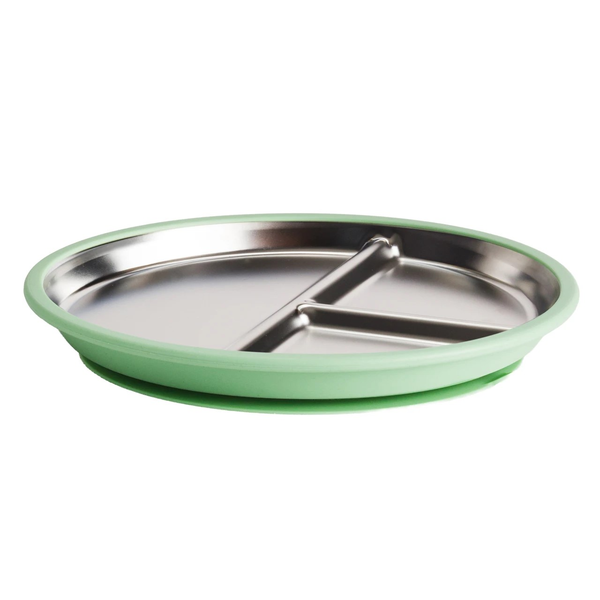Nestling Stainless Divided Suction Plate 20cm