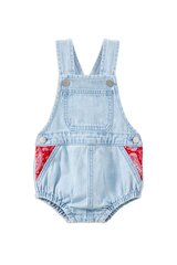 Milky Bandana Denim Overall-bodysuits-and-rompers-Bambini