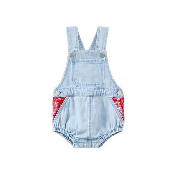 Milky Bandana Denim Overall