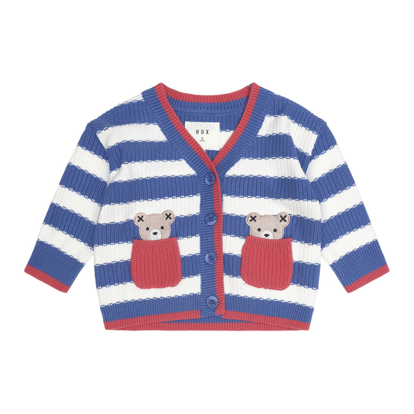 Huxbaby Nautical Stripe Peekaboo Hux Cardi