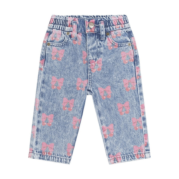 Huxbaby Dreamy Denim Cherry Paperbag Pant