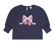 Huxbaby Strawberry Bow Puff Sleeve Top-tops-Bambini