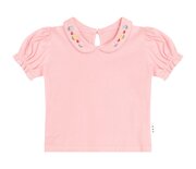 Huxbaby Floral Collar Puff Sleeve Tee-tops-Bambini