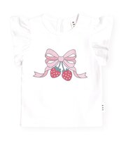 Huxbaby Strawberry Bow Frill Tee-tops-Bambini
