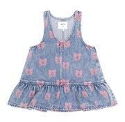 Huxbaby Dreamy Denim Cherry Pinafore-dresses-and-skirts-Bambini