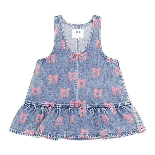 Huxbaby Dreamy Denim Cherry Pinafore