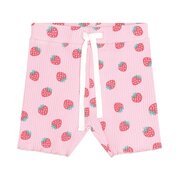 Huxbaby Strawberry Print Rib Bike Short-pants-and-shorts-Bambini