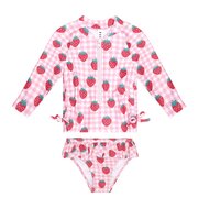 Huxbaby Strawberry Check 2PC Swim Set-swimwear-Bambini