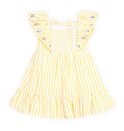 Huxbaby Flower Field Stripe Shirred Dress-dresses-and-skirts-Bambini