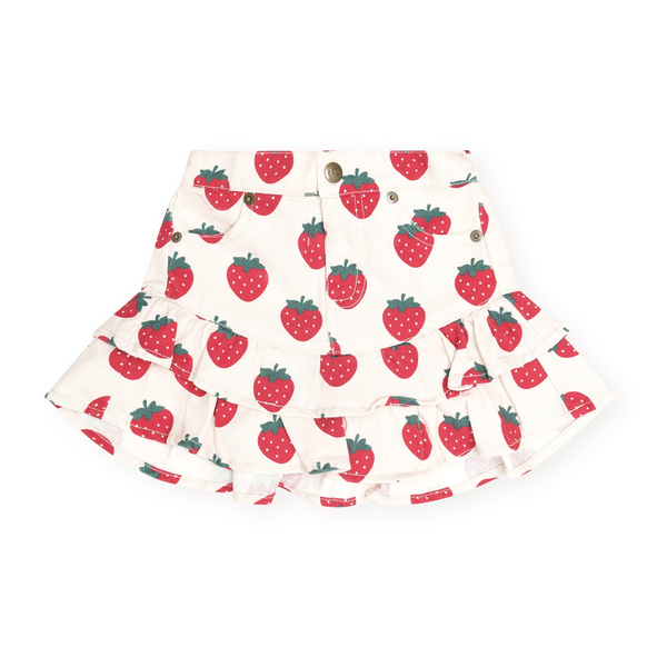 Huxbaby Strawberry Tiered Skirt
