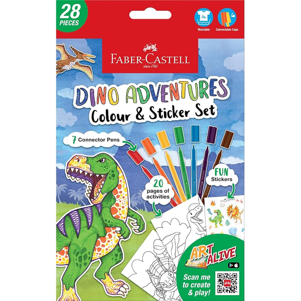 Faber-Castell Stickers & Colouring Book Set