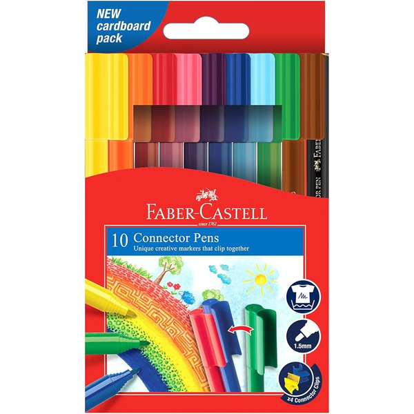 Faber-Castell Connector Pen Colour Marker 10 Pack