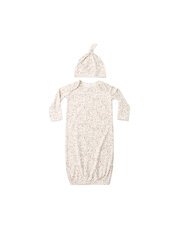 Quincy Mae Bamboo Baby Gown and Hat Set-sleepwear-and-bedding-Bambini
