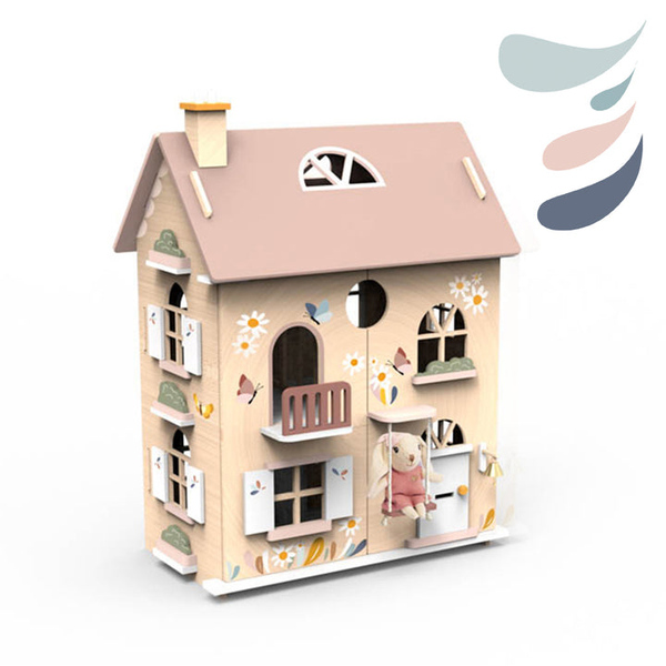 Speedy Monkey Flowers Cottage Doll House with Starter Set