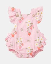 Toshi Baby Romper Strawberry Fields-bodysuits-and-rompers-Bambini