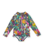 Goldie + Ace Paradise Long Sleeve Frill Swimsuit 1PC-swimwear-Bambini