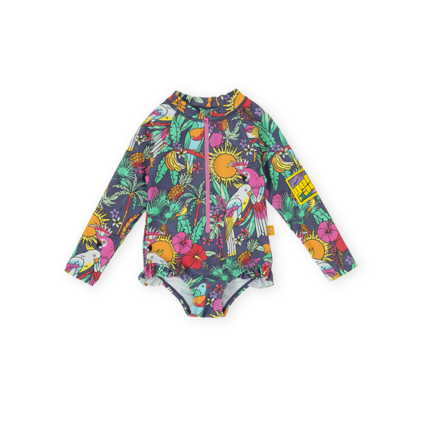 Goldie + Ace Paradise Long Sleeve Frill Swimsuit 1PC