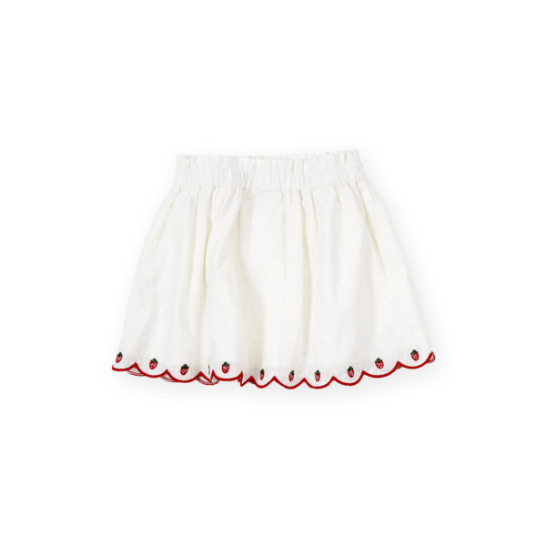 Goldie + Ace Scallop Hem Strawberry Skirt
