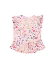 Radicool Wild Flowers Frill Tee-tops-Bambini