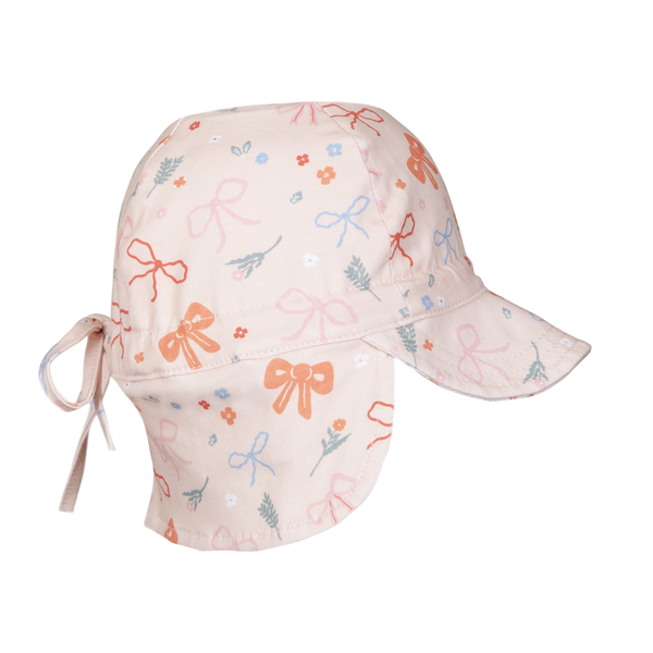 Acorn Little Bows Soft Jersey Flap Cap